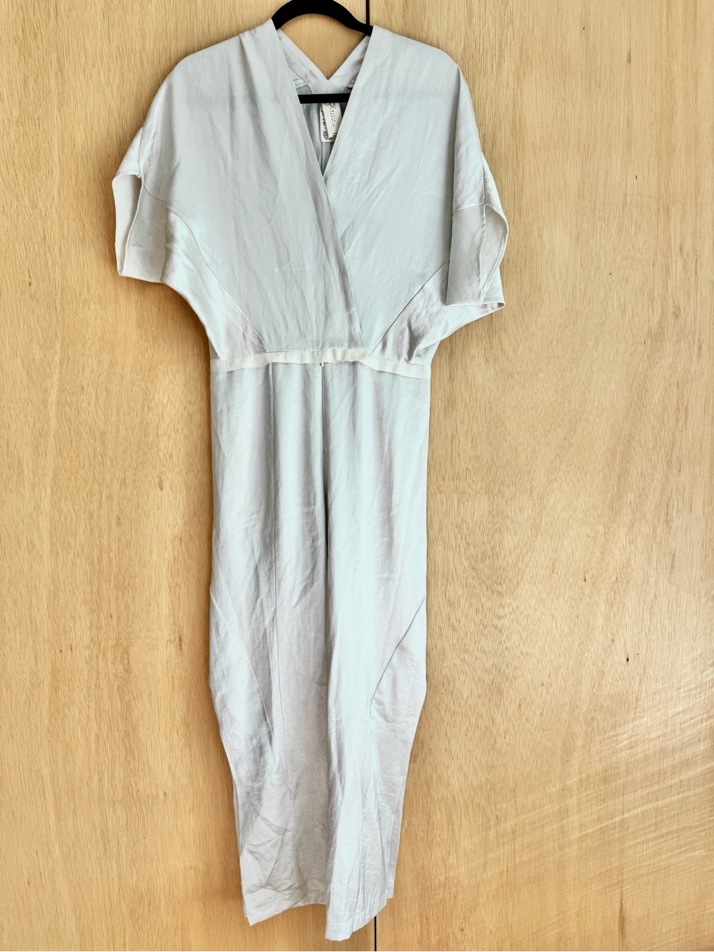Zero + Maria Cornejo cream ivory wrap jumpsuit size 4 small
